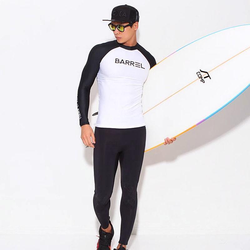 Korean Men's Long Sleeve Quick-Dry Diving Suit: Jellyfish-Proof Snorkeling & Surfing Set.