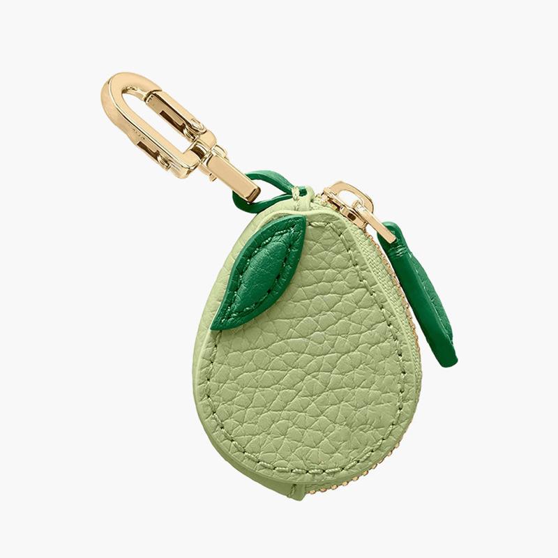Mini Portamonete a Forma di Ciliegia Fragola Carino Ciondolo in Pelle PU Stile Coreano Portachiavi Borsa per Auricolari Mini Borsa Portaoggetti