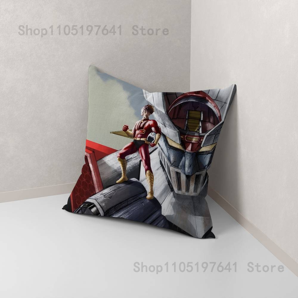 Anime M-Mazinger Z Robot Pillow Case For Sofa Decor Car Office Room Printing Cushion Cover Decorations and Protector