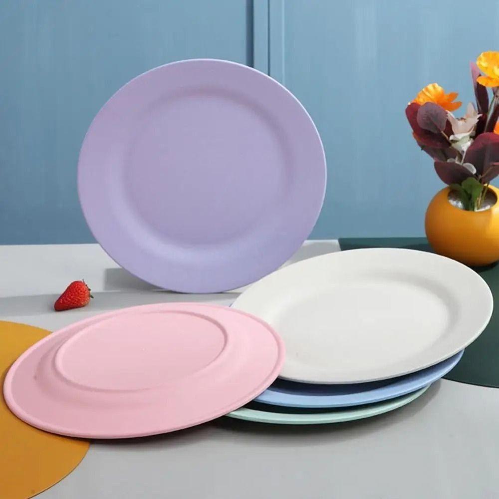 

28cm Pizza Plate Wheat Straw Steak Dish Kitchen Dishes Dinner Plates Vegetable