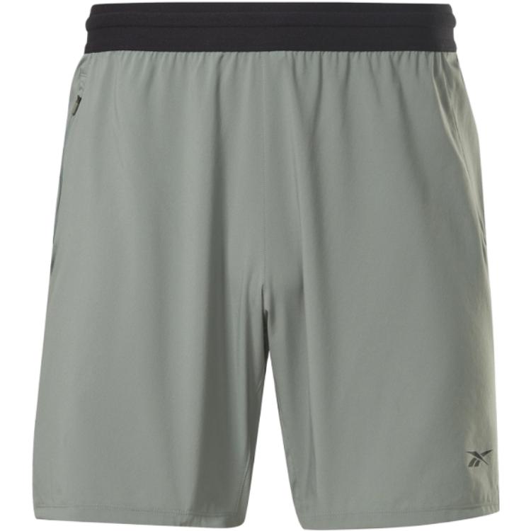

Reebok Шорты мужские тренировочные свободного кроя с прямыми штанинами с принтом логотипа Армейско-зеленый HR6142 L