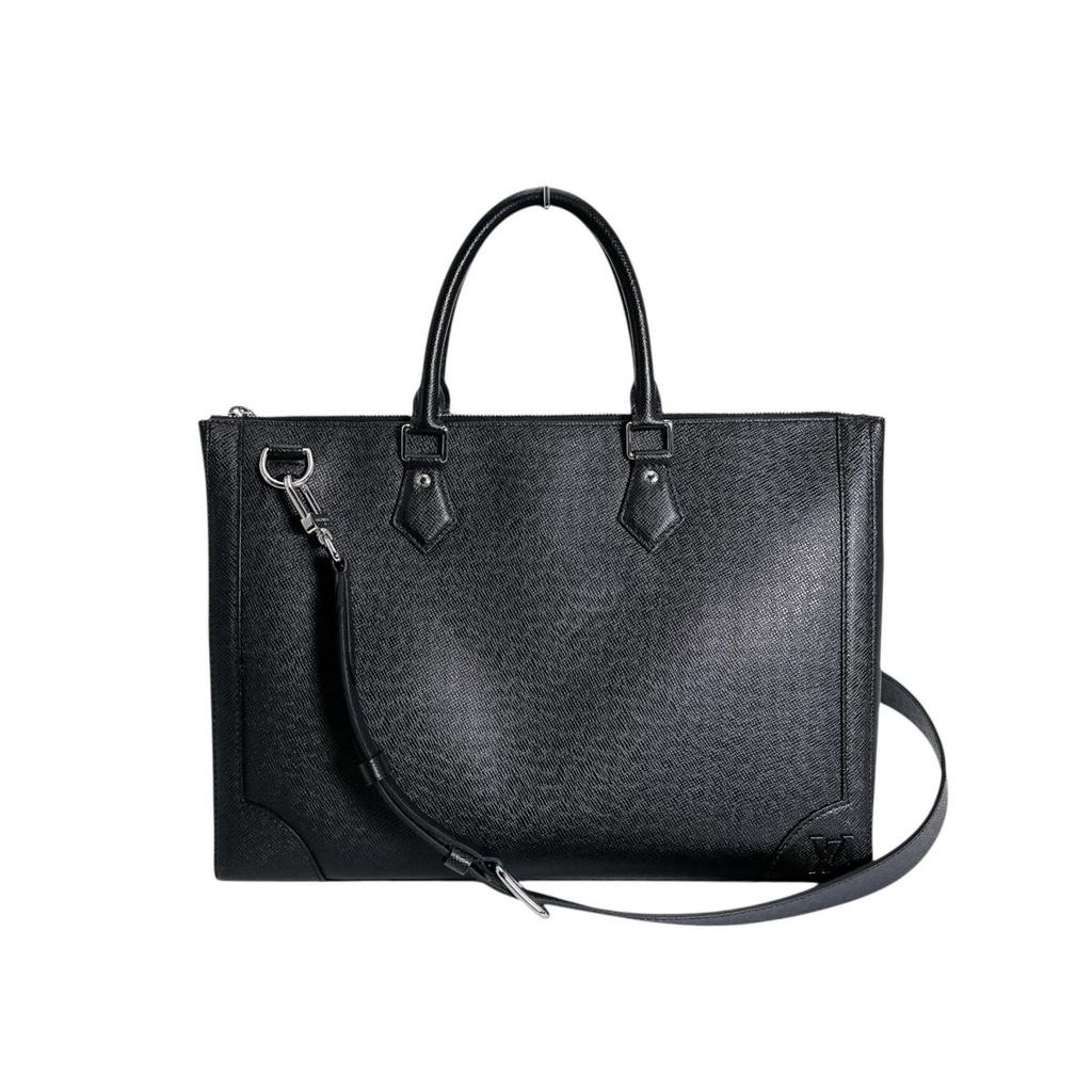 LOUIS VUITTON Taiga Briefcase Business bag Taiga Aldoise mens M30810 Used
