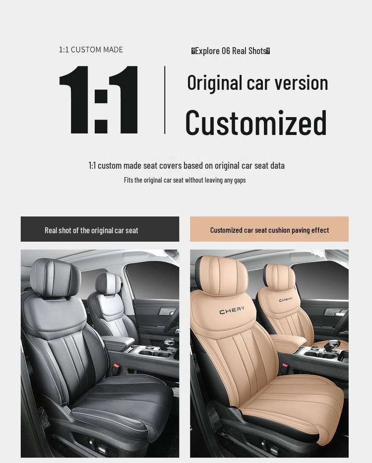 Universal Full Leather Car Seat Cushion for 2006 Explore, Five-Seat, Four Seasons - New Model