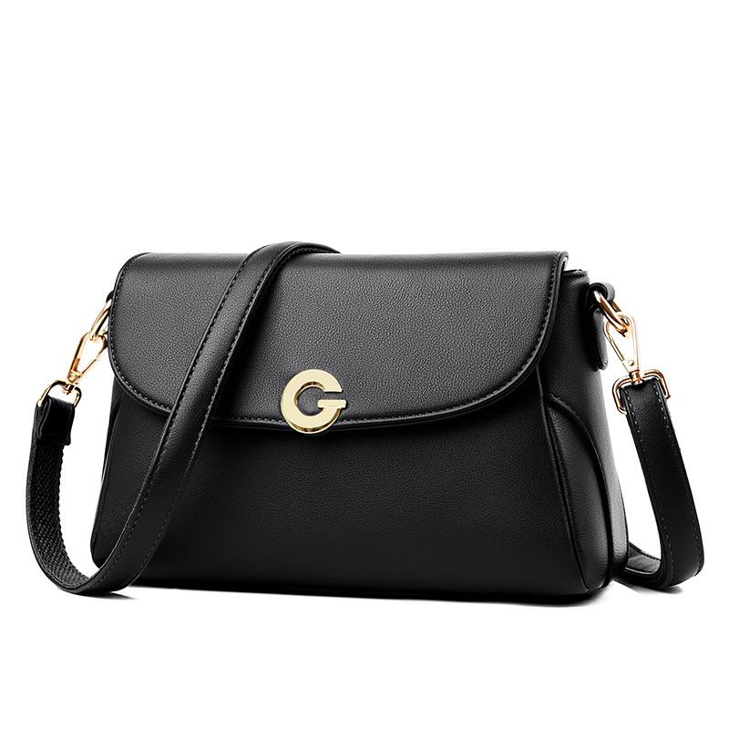 Soft Leather Women's Bags Send Mother Messenger Bags Small 2025 New Versatile Mother-in-law Bags Middle-aged and Elderly Practical Shoulder Bags