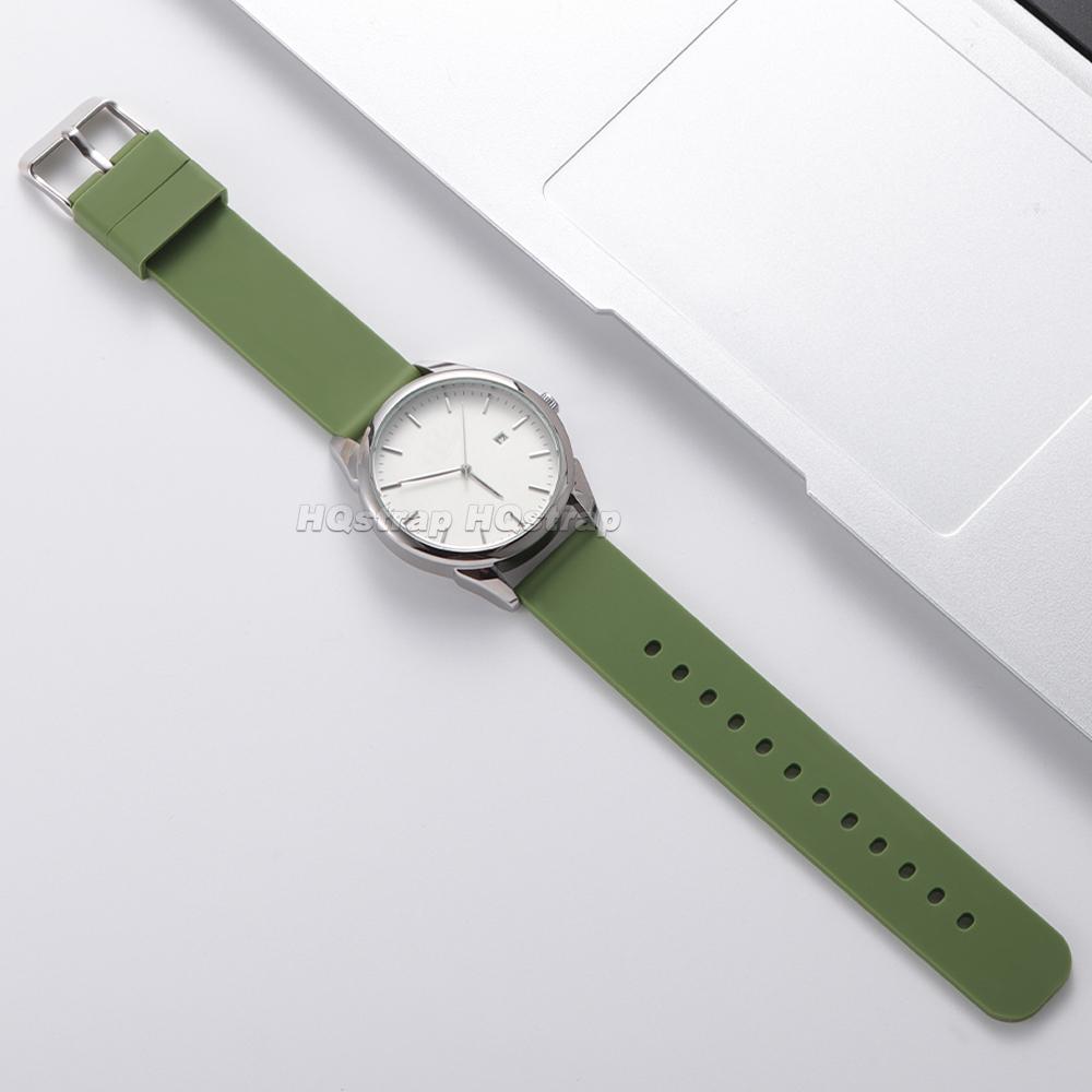 Miękki silikonowy pasek do zegarka 18mm 20mm 22mm 24mm z szybkozłączką Bransoleta do Seiko do Omega Pasek Mężczyźni Kobiety Uniwersalny pasek do zegarka