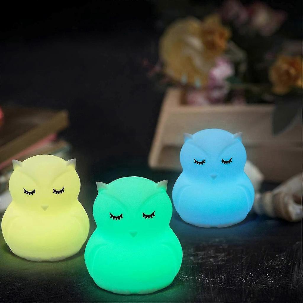 Colorful Kids Night Light, Touch Light LED Night Lamp, 9 Colors USB Rechargeable Lamp, Silicone Lamp, Bedside Lamp, Light Atmosphere, Indoor Lighting,