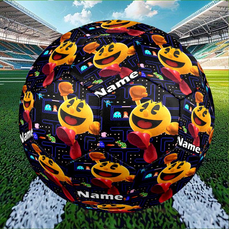 Custom Name Personalized PAC-A Print Size 5 Soccer Ball Training & Match Football, for Team, Kicking, Gift for Football Enthusiasts