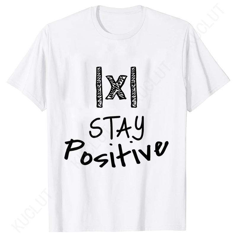 S5XL Best Funny Math Teacher Joke Fun Stay Positive TShirt Unisex Shirts For Men Fashion Clothing Streetwear Graphic T Shirts