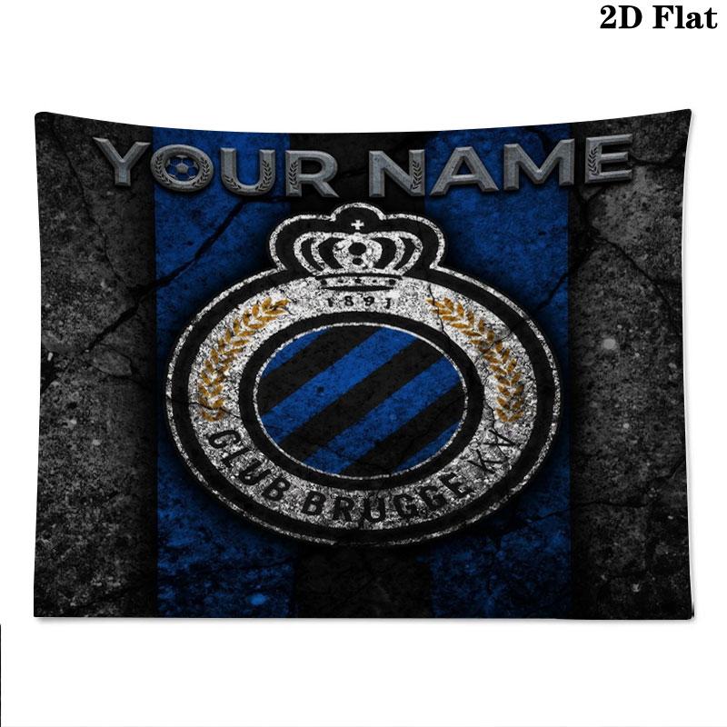 Club Brugge KV Custom Name Wall Tapestry Aesthetic Wall Hanging Printed Fabric Blanket Decorative Tapestries for Bedroom Living Room Home Decor