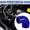 X AUTOHAUX 1pc Inner Diameter 70-80mm Length 90 Degree Blue Silicone Hose Silicone Tube