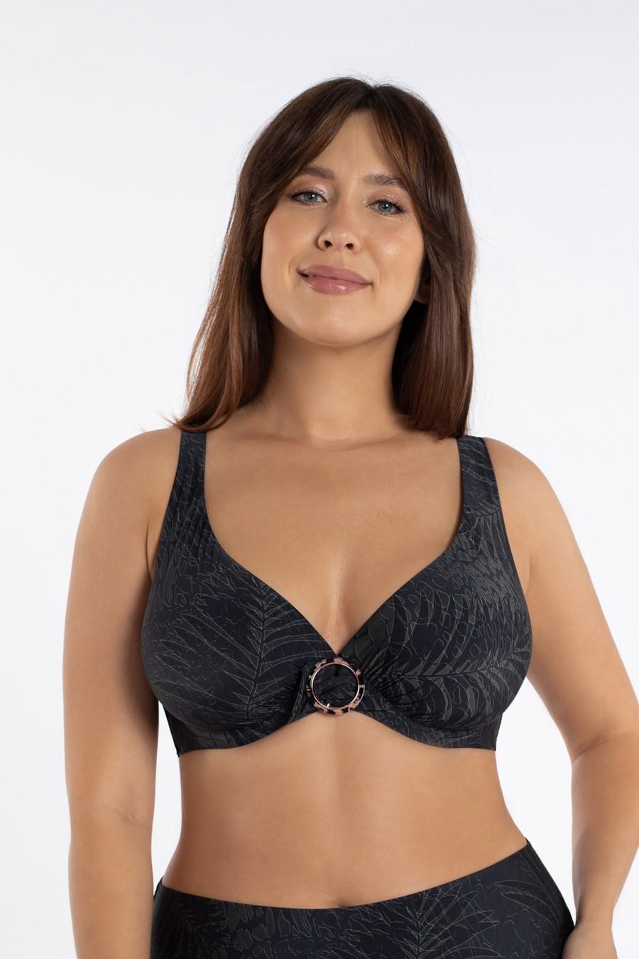 

Marc & Andre Underwired Soft Cup Swim Bra (104386) 52E прозорий колір чорний