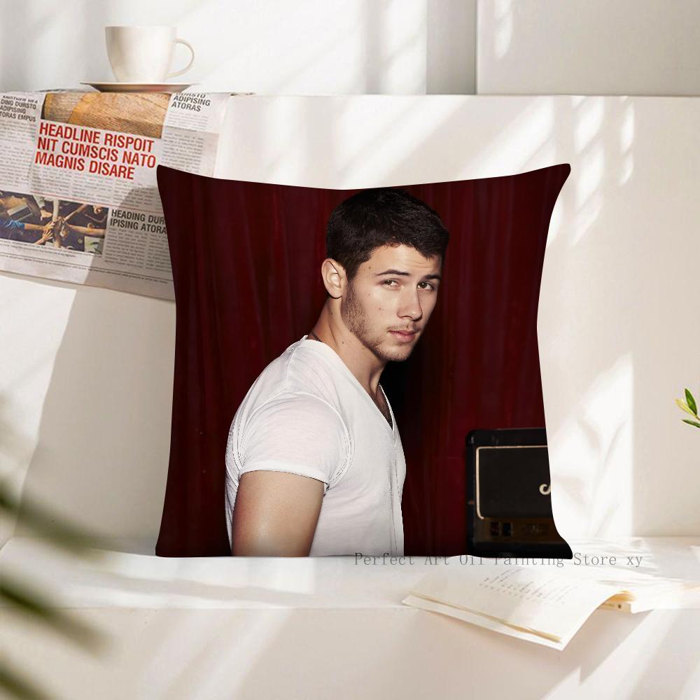 Band J-JONAS B-BROTHERS Pillow Case Square Pillow Cushion Cover Bedroom Sofa Room Decoration Casual Pillow Cover