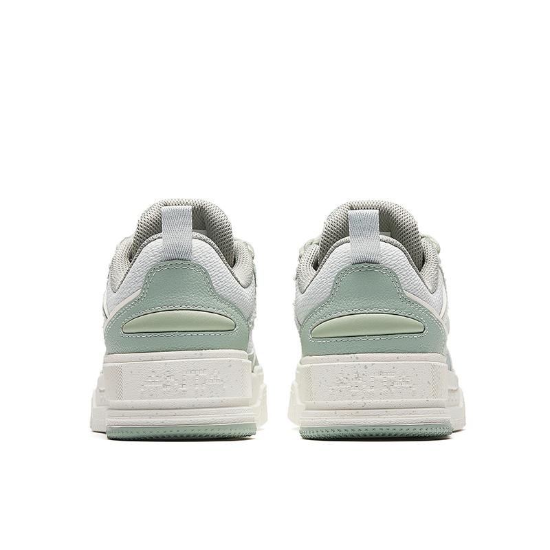 Anta Lifestyle Series Shock Absorbing Wear Resistant Low Top Sneakers Women Sneakers Gray Green 922428001-7