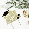 She Believed She Could So She Did Cake Topper for Graduation Decorations, 2025 Graduation Cake Topper, Congrats Grad 2025 Party Supplies (Gold)