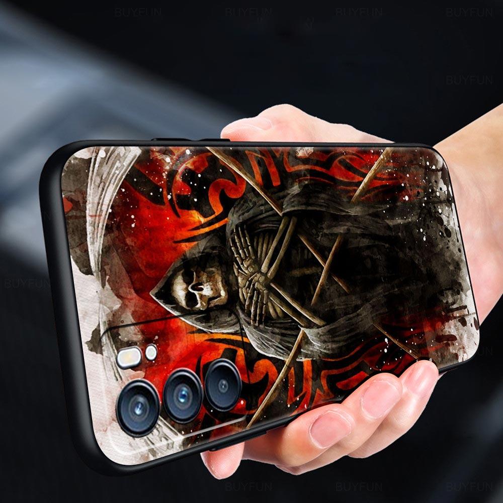 Grim Reaper Skull Skeleton Phone Case For Oppo Find X5 A54 A53 A52 A9 2020 A15 A95 A76 A74 A12 Reno7 SE Reno6 Pro Plus 5G Cover