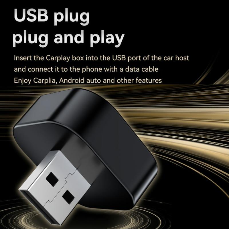 Mini Adapter 2in1 Car AI Box Wired To Wireless Carplay WiFi BT Smart Dongle Plug and Play Android Auto Car Accessories