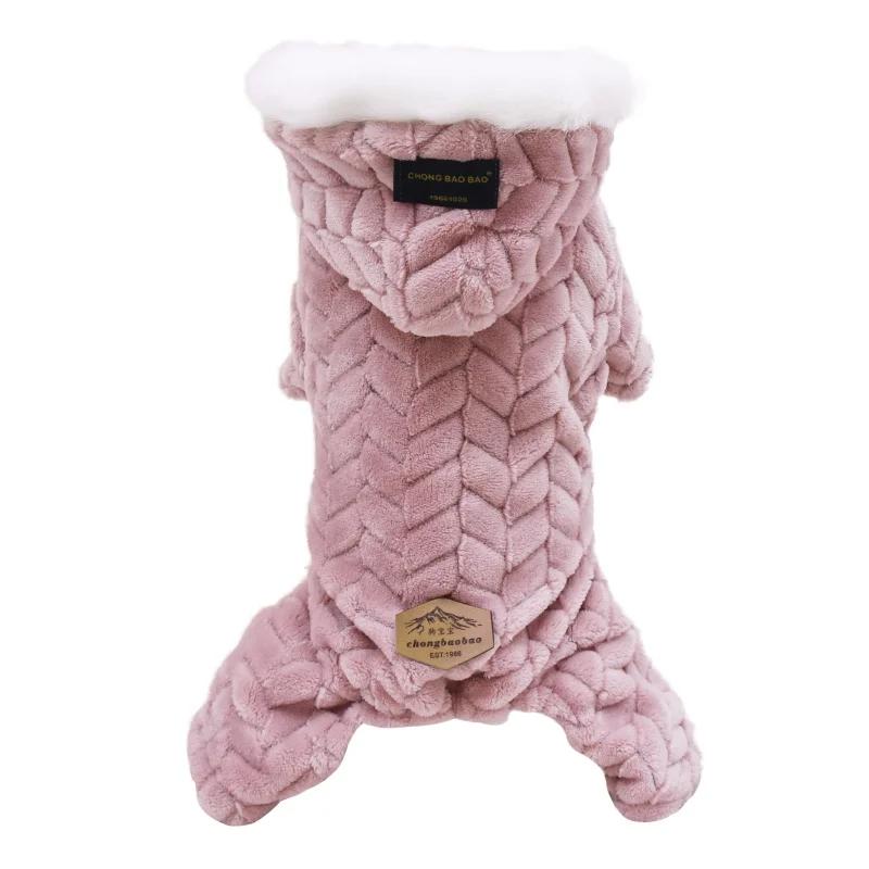 Winter Pet Dog Clothes Warm Thicken Soft Dog Coat Jumpsuit Four-legged Jacket For French Bulldog Puppy Chihuahua Outfits