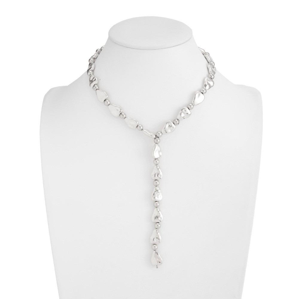 Vintage Irregular Necklace Adjustable Gold/Silver Choker Necklace Imitation Metal Tassels Design Pendant Necklace