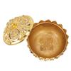Alloy Craving Censer Incense Burning Flower Base Buddhist Supplies Home Decoration(Golden)