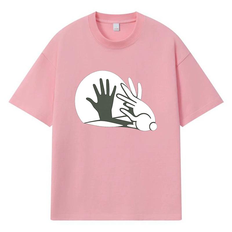 2026 Hand Print Graphic Street Trend Y2k Harajuku Streetwear 100% Cotton T Shirt Casual Oversized Summer Men T-shirt