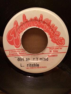 7-Zoll-Schallplatte L. RITCHIE - Girl On My Mind none TECHNIKEN Jamaika Reggae, Ska & Dub Verwendet
