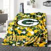 Name Custom Green Bay Packers Print Flannel Blanket High Quality Warm Comfortable Cover for All Seasons Perfect for Gifts Home Decor