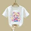 Maglietta Sailor Moon Bambini Ragazza Ragazzo Vestiti Estivi Neonato Cotone Magliette Stampa Manica Corta Top Bambini Toddler Anime Magliette Regalo