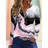 New Autumn and Winter Women's Bottoming Tops Fashionable Printed T-shirt Long Sleeves