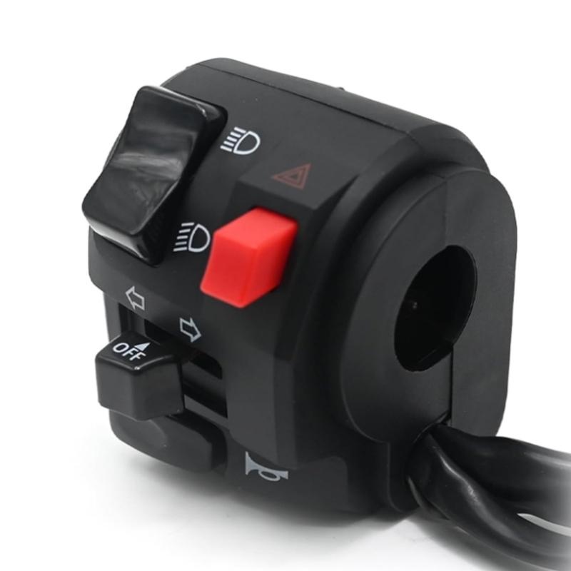 Motorbike Accessories Replacement 22mm Switches Universal Horn Button Turn Signal Warning Light Switches Easy Installation