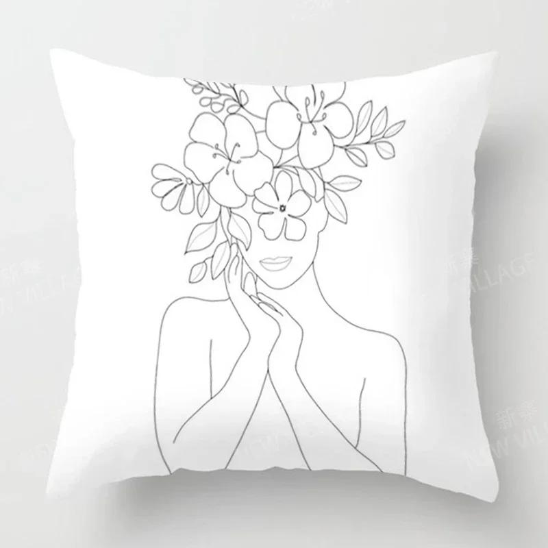 Severský podzimní domácí dekorace Podzimní povlak na polštář Potah na polštář na pohovku Sametový Moderní Morandi