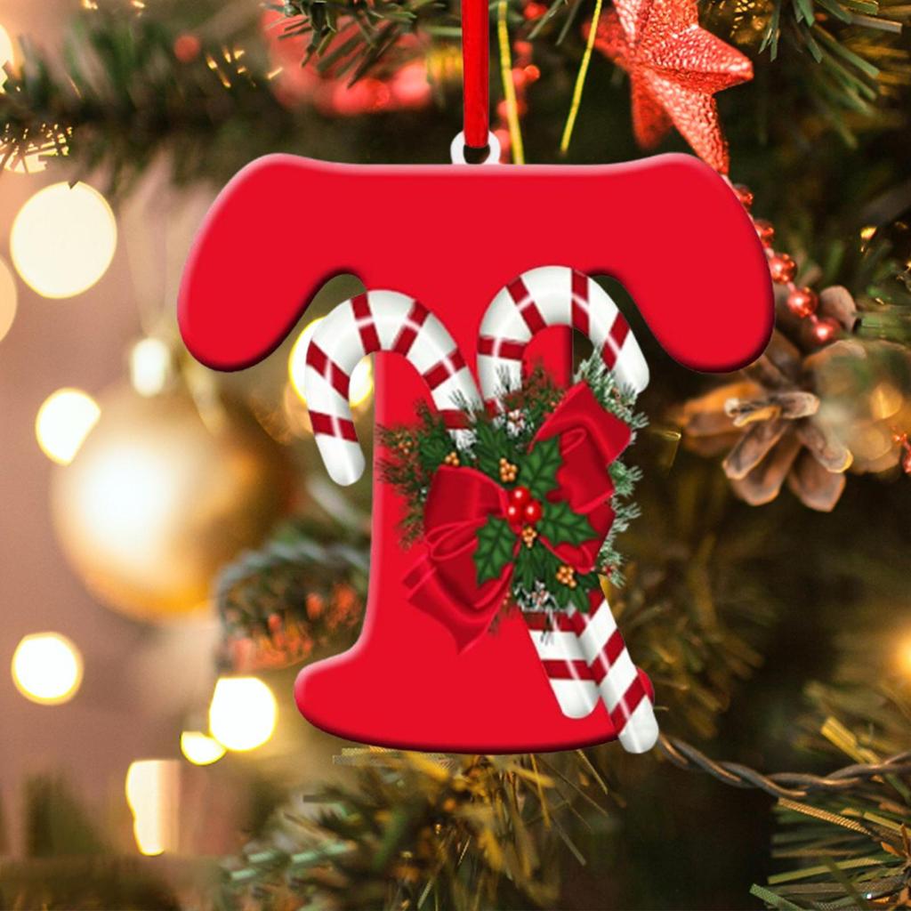 Alphabet-Christbaumschmuck für Feiertagsdekoration und Feiern
