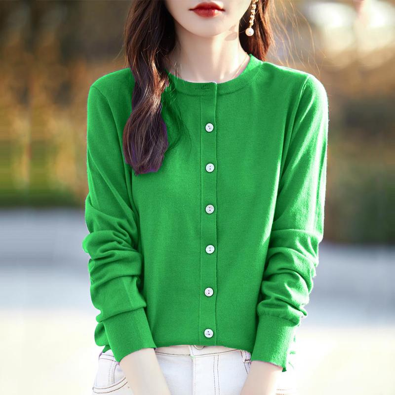 

Жіночий легкий шовковий кардиган із 50% вовни та 50% тутового дерева – універсальний трикотаж на 4 сезони для комфорту та стилю на весь рік XXL зелений