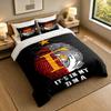 3-Piece Bed Sheet Set with Feyenoord Design, 1 Flat Sheet and 2 Pillowcases for Bedroom