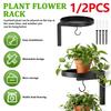 2/3Pcs Wall Plant Holder Set Metal Flower Pot Display Stand with Hook Rustproof Wall Storage Rack for Balcony Living Room Decor