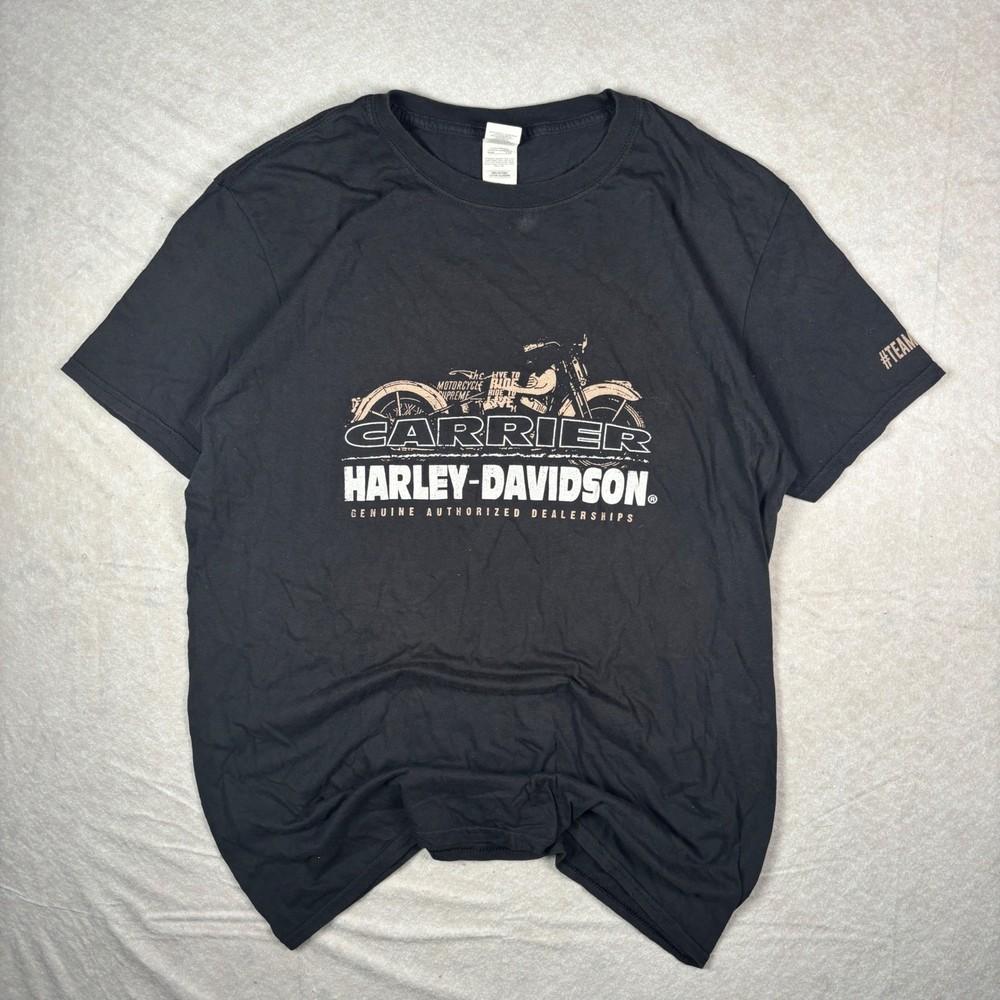 Black Harley-Davidso<wbr/>n Carrier Graphic T-Shirt – L Unisex T-Shirt