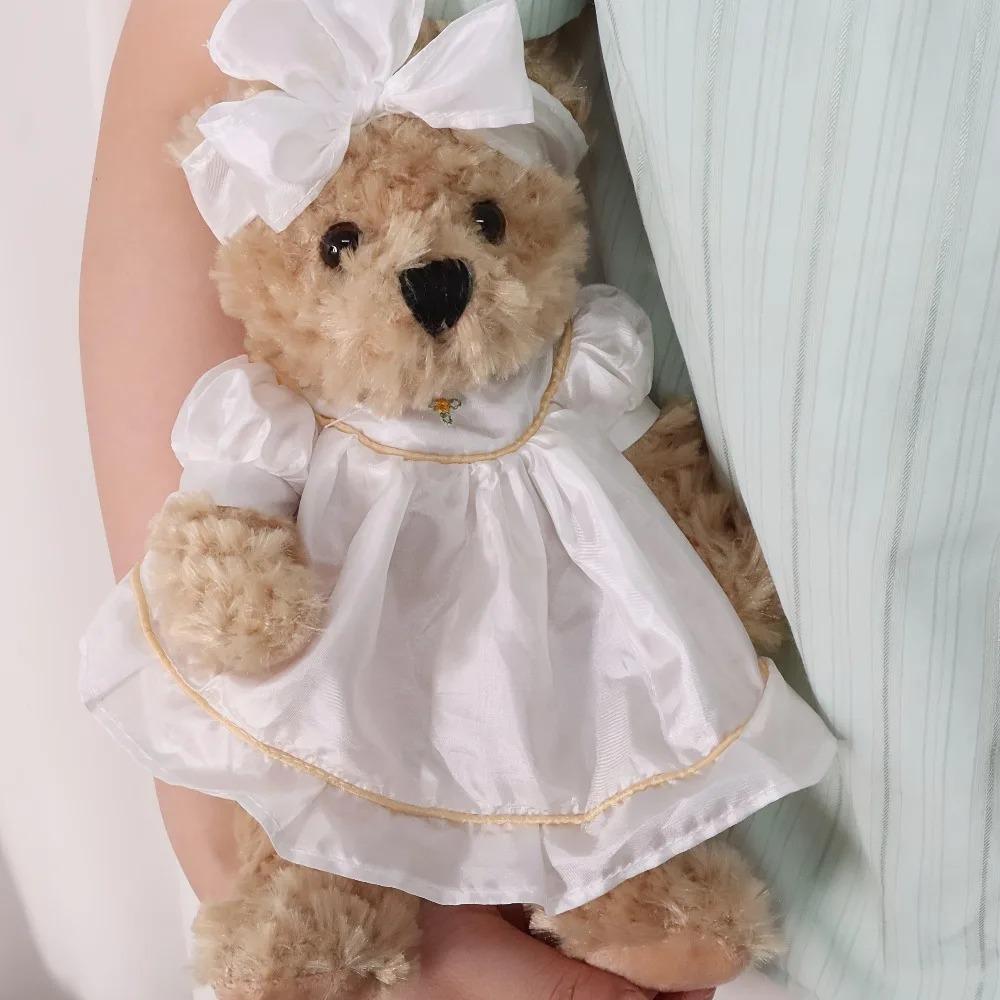 Soft Small Teddy Bear With Sleepwear Clothes Cartoon Stuffed Animal Teddy Bear Cuddle Toys Baby Doll Gift For For Wives Kids