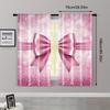 2pc,  Curtains Pink Bow Print Versatile Polyester Fabric,Without Electricity Family Party Suitable for Parties and Everyday