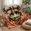 Purple Leopard Bow Theme blanket Lightweight Warm Flannel Blanket Decorative Throw Blanket for Home Decoration
