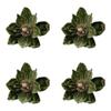 Christmas Ornaments Floral Wreath Arrangement Gold Glitter Decorations