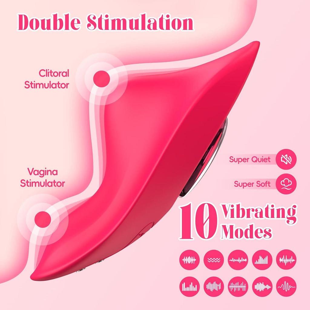Love Heart Wearable Wireless Remote Vibrator & Magnetic Suction Panties for Women.