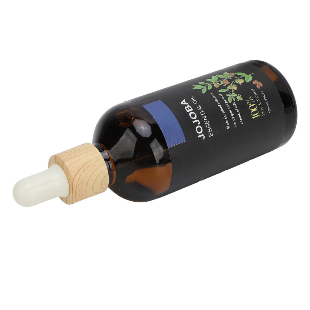 Jojoba Essential Oil Moisturizing Deeply Nourishing Jojoba Carrier Oil for Relieves Fatigue with 2pcs Brush 100ml
