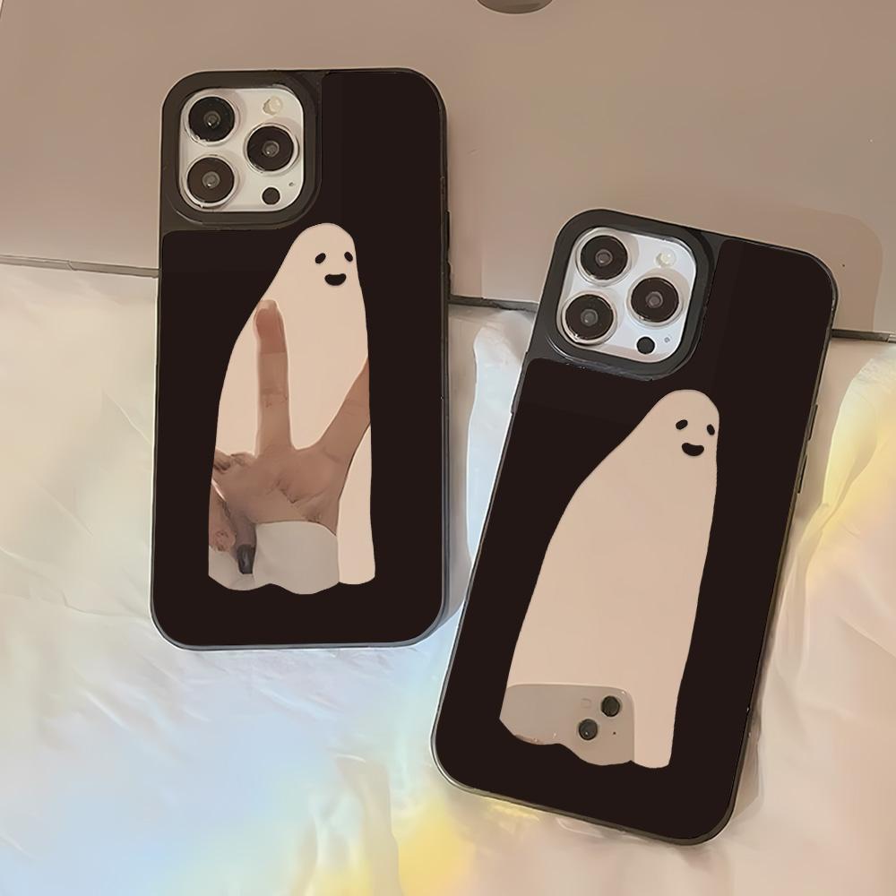 Mirror Phone Case for iPhone 15 11 13 14 for 15 16 Pro Max 12 13 16 Pro Cloud Flower and Animal Cute Style Phone Case