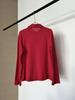 Women's Red Long Sleeve Polo Collar Casual T-Shirt by Nanyou