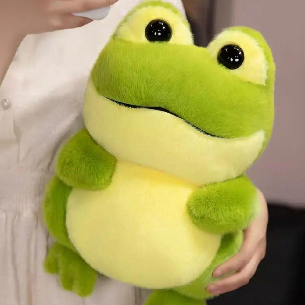 Cartoon Anime Animal Fluffy Frog Figure Doll PP Cotton Cartoon Frog Stuffed Toy  Car Decor