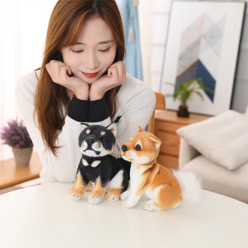 Lovely Shiba Inu Dog Plush Toys Adorable Sitting Lying Puppy Dolls Stuffed Soft Animal Toy Children Baby Birthday Gifts