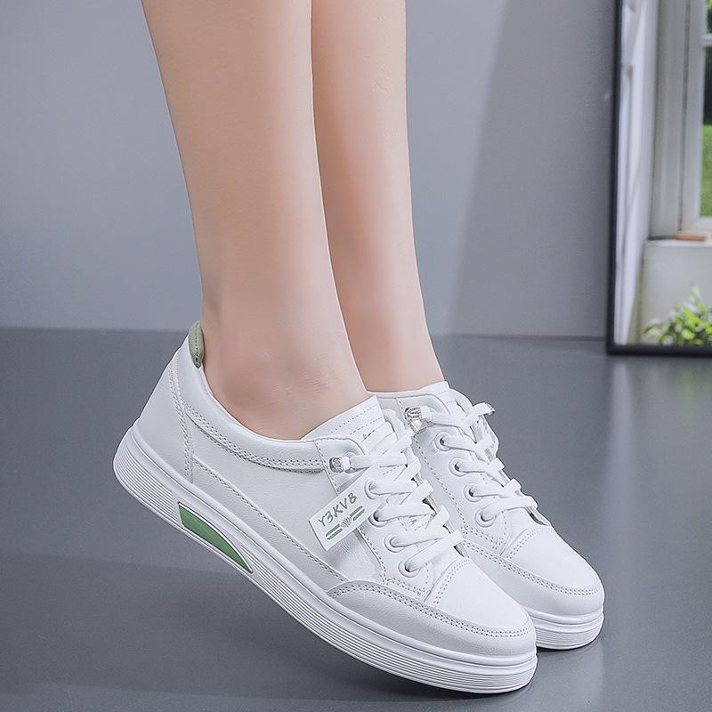 2025 Spring Korean Fashion Women's Non-Slip White Soft Sole Trendy Board Shoes