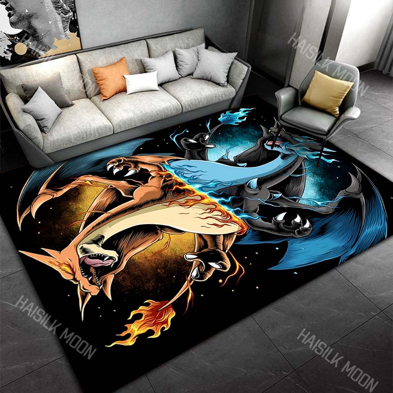 17Styles Monsters C-Charizard Carpet for Living Room Bedroom Kid's Room Game Room Home Decor Area Rug Non-slip Mat Potdemiel