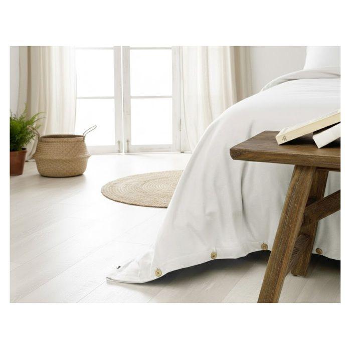 Housse de couette en flanelle 240 x 220 cm Candice Neige