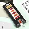 Mirror Phosphorescent Wearable Nail Finished Nail Sheet Almond Nail Solid Color Red Nail Patch