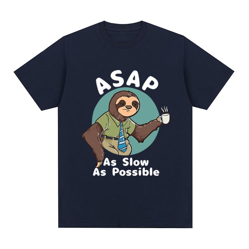Lenochod ASAP tak pomalu, jak je to možné Kawaii tričko Bavlna Pánské tričko Nové TEE TRIČKO Dámské topy